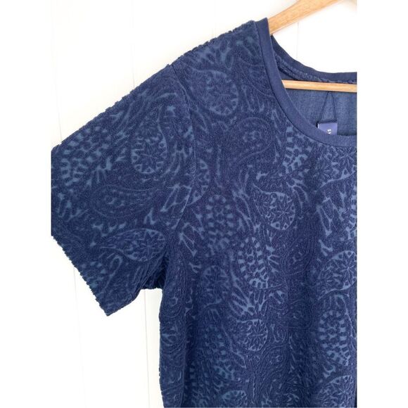 Swimsuits for All Blue Paisley Terry Swim Cover Dress Size 22/24 - Picture 2 of 8